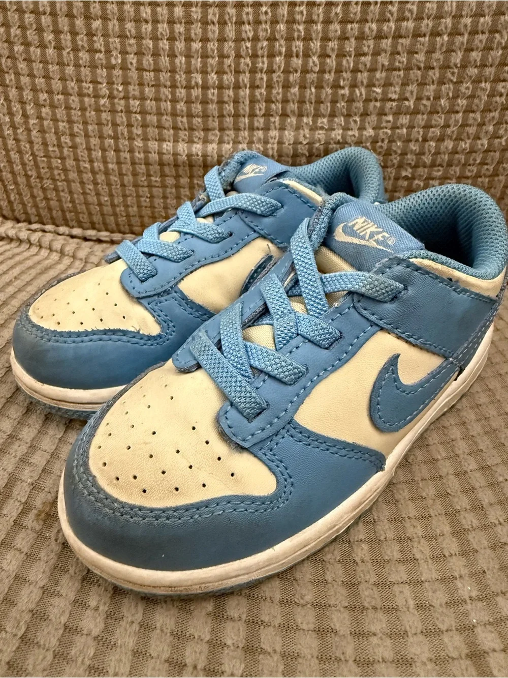 Nike Kids Low-Top Sneakers in Sky Blue and White